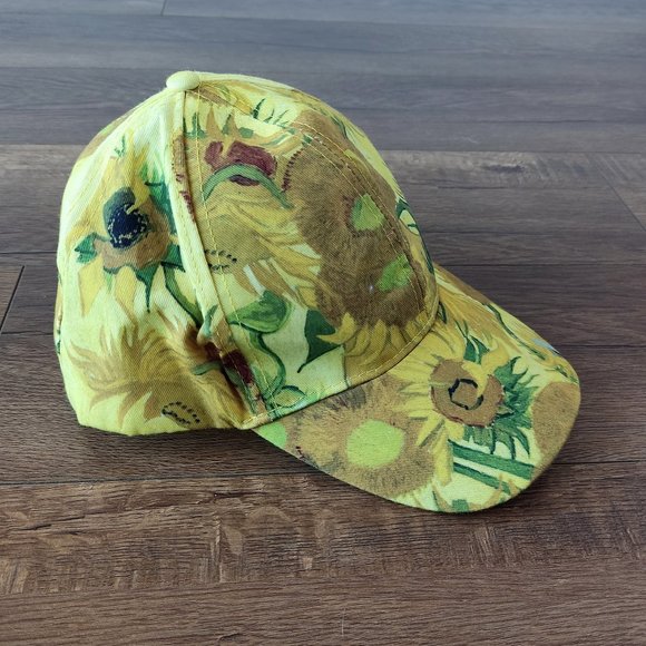 Beyond Van Gogh Immersive Experience Sunflowers Painting Print Adjustable Cap - Picture 3 of 6